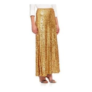Chelsea & Violet Gold Sequin Skirt Maxi Long Formal Mermaid Wedding M